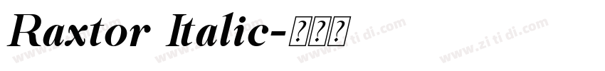 Raxtor Italic字体转换
